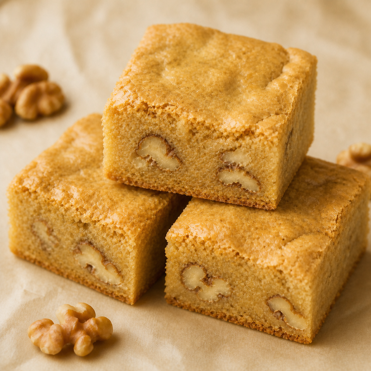 Walnut Blondies